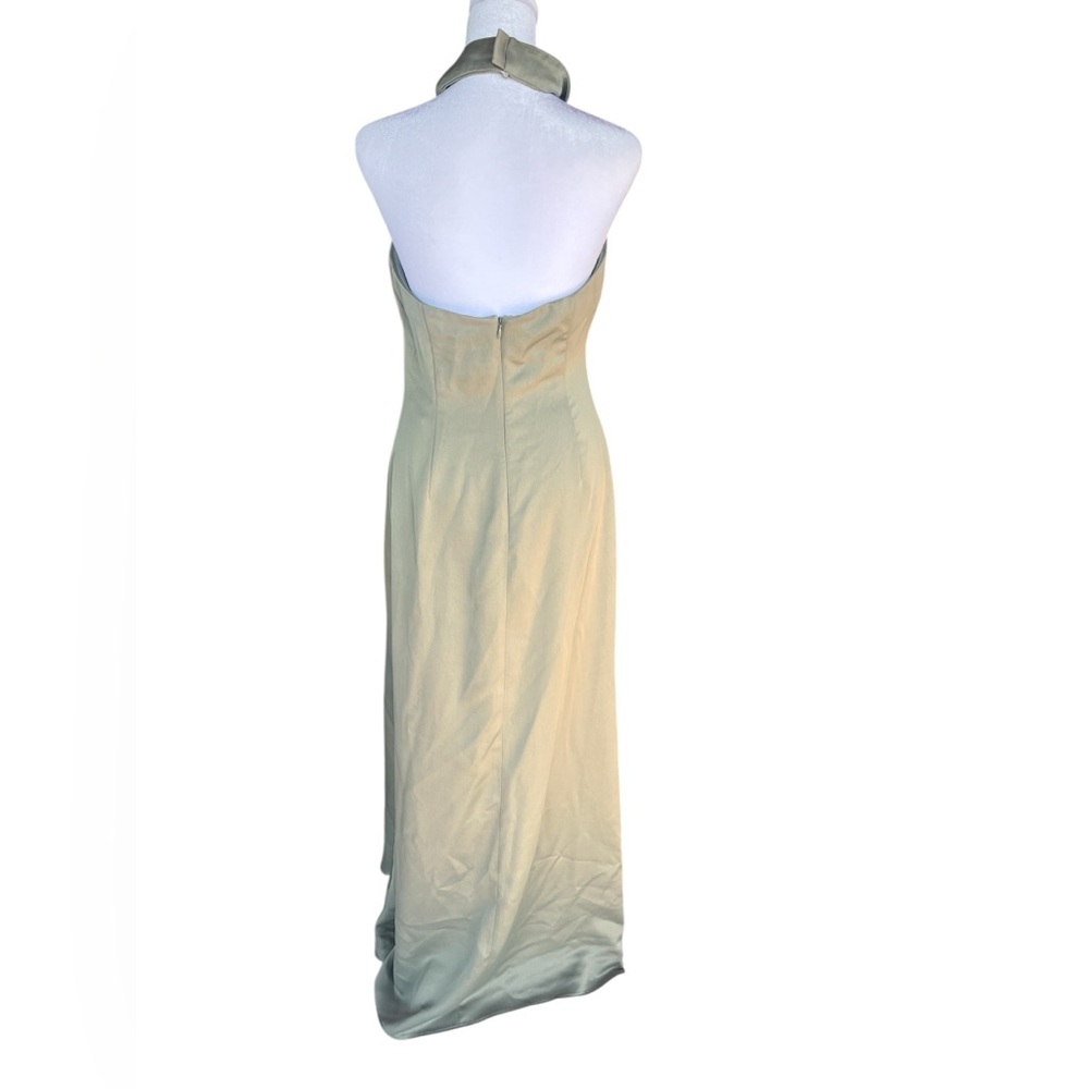 BHLDN Anthropologie Ruby Twist Halter Maxi Dress in Moss Size 6 - Picture 6 of 14